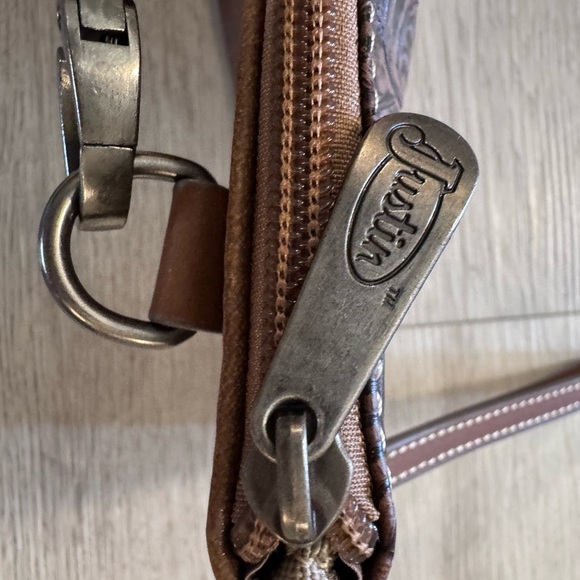 Justin Boots Crossbody Bag Wristlet Purse Southwest Desert Embroidered 🏜🌵 Boho - Picture 6 of 8